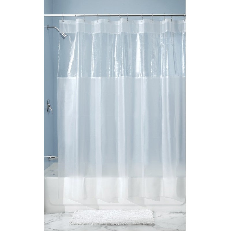 iDESIGN 26680 Shower Curtain, 72 in L, 72 in W, Vinyl, Clear (Pack of 2)