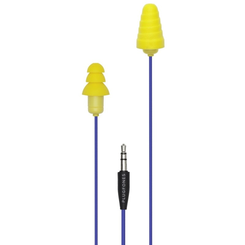 Plugfones Guardian PG-UY Earphones, 23/26 dB SPL, Blue/Yellow