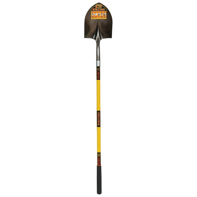 Structron S700 SpringFlex 49730 Shovel, 9-1/2 in W Blade, 14 ga Gauge, Steel Blade, Fiberglass Handle, Long Handle
