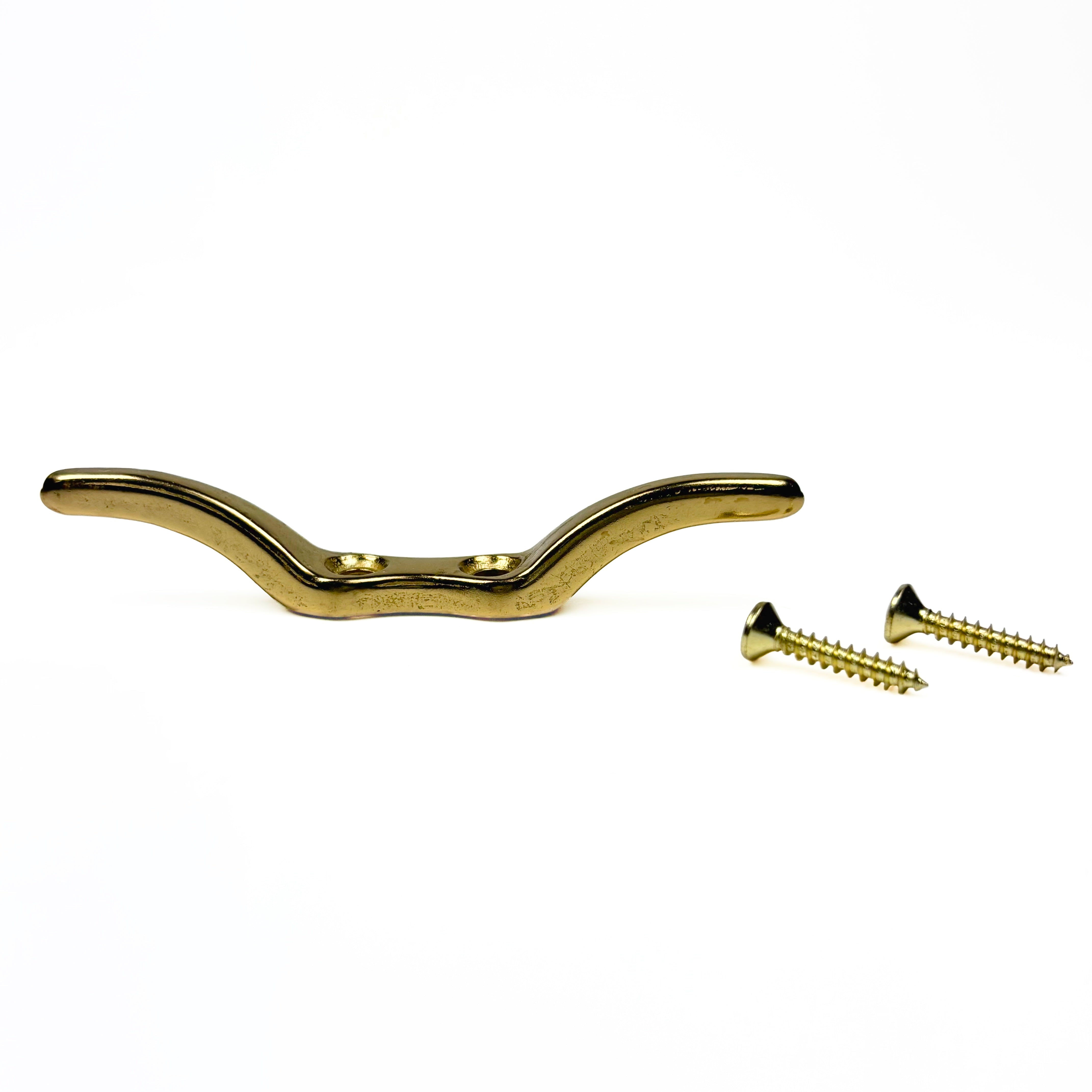 Rope Cleat 3-1/2 Inch Bright Solid Brass (POS)