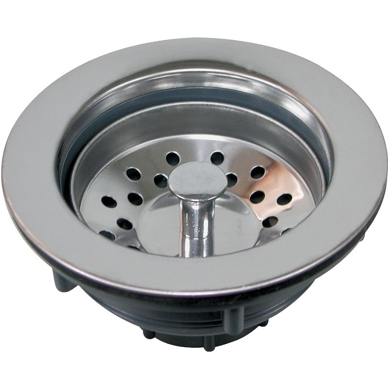 ProSource 80371 Basket Strainer, 4.3 in Dia, For: 3-1/2 to 4 in Dia Opening Sink