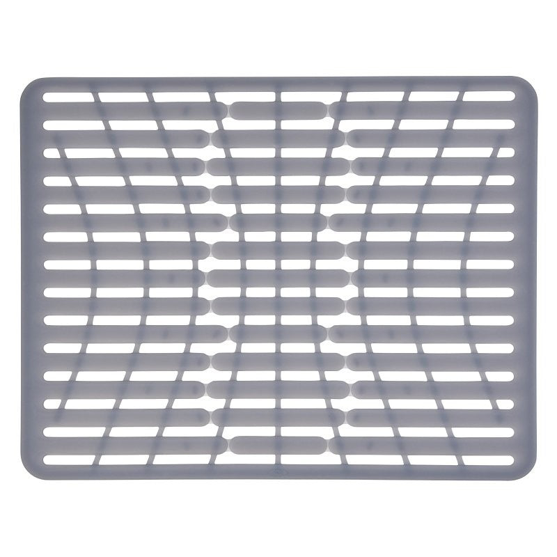 Good Grips 13138200 Sink Mat, 16-1/4 in L, 12-3/4 in W, 1/4 in Thick, Silicone, Gray (Pack of 6)