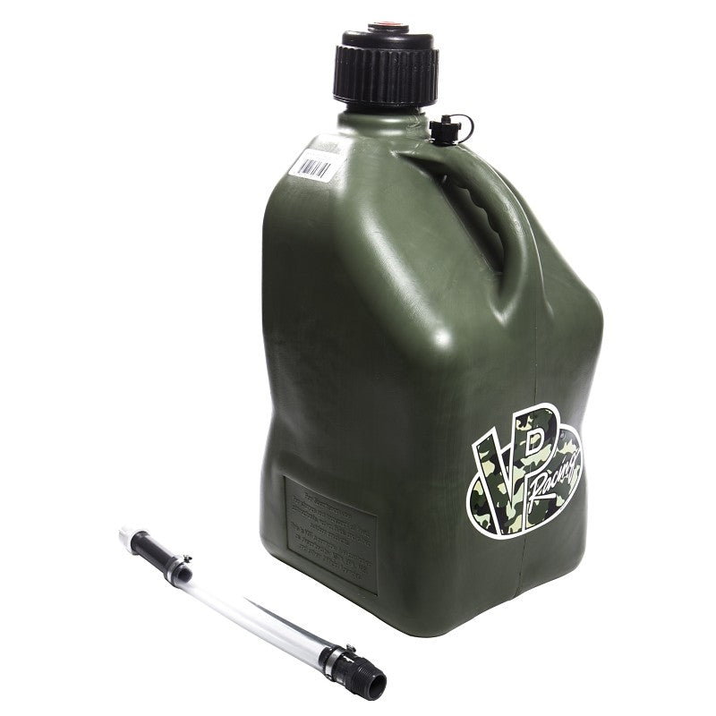 VP Racing 3846 Motorsport Container, 5 gal, Polyethylene, Camo