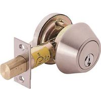 Commercial 2-3/4 Backset Square Latch Dead Bolt Single Cylinder