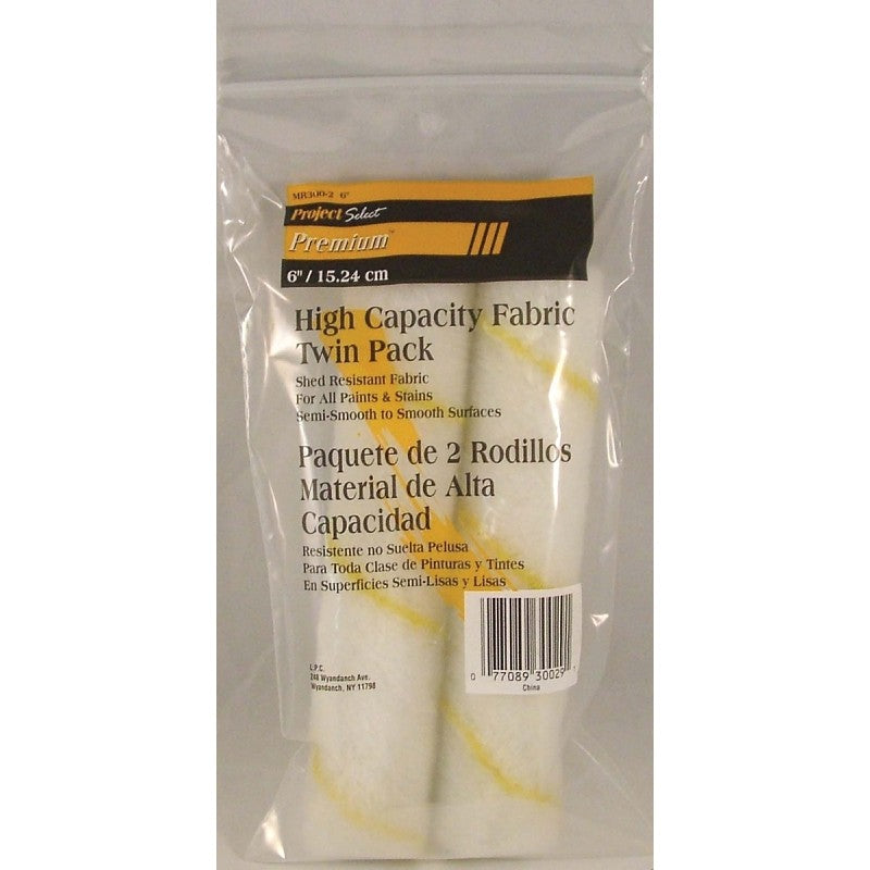 Linzer MR300-2-6 Paint Roller Cover, 3/8 in Thick Nap, 6 in L, Pro Stripe Woven Cover