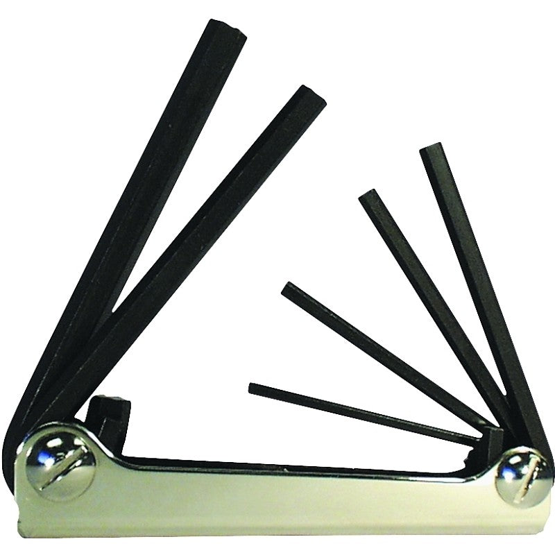 Eklind 21151 Hex Key Set, Includes: 3 to 10 mm Keys, 6-Piece, Steel, Black, Fold-Up, Large