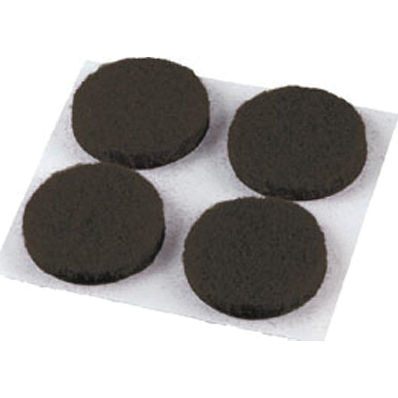 Shepherd Hardware 9959 Furniture Pad, Felt Cloth, Brown, 3/4 in Dia, Round