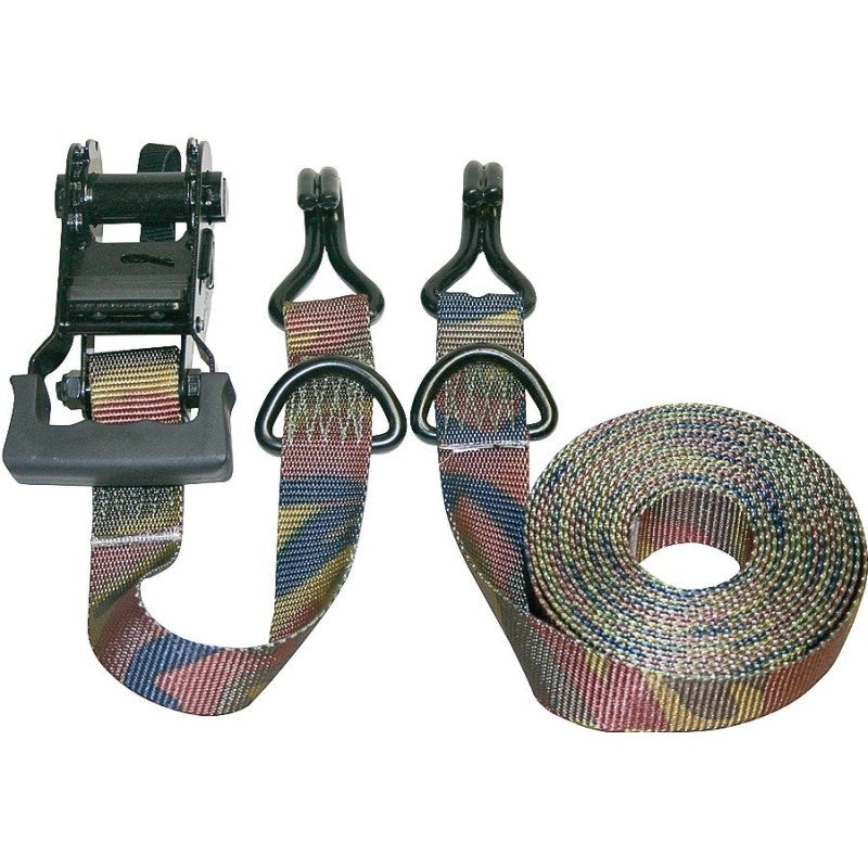 Keeper 03548 Tie-Down, 1-1/4 in W, 16 ft L, Camouflage, 1000 lb, J-Hook End Fitting