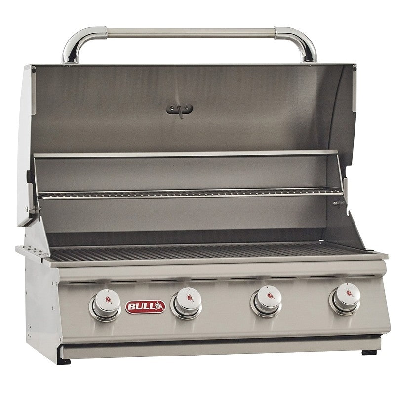 Bull Outlaw 26038 Gas Grill Head, 60000 Btu, LP, 4-Burner, 210 sq-in Secondary Cooking Surface