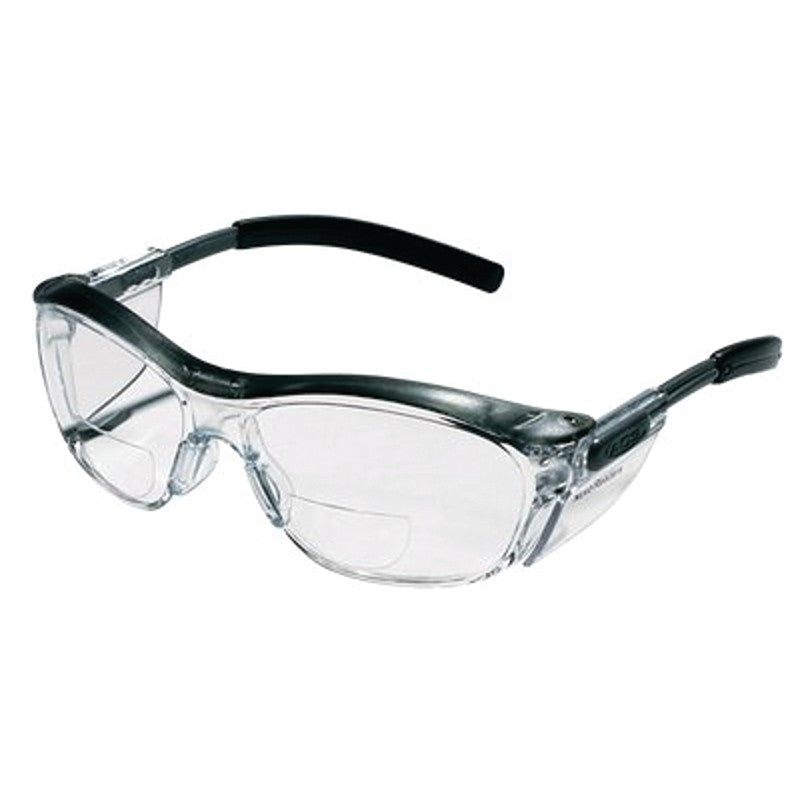 3M 91193-00002T Readers Safety Eyewear, Clear Lens, Black Frame, Anti-Fog Lens