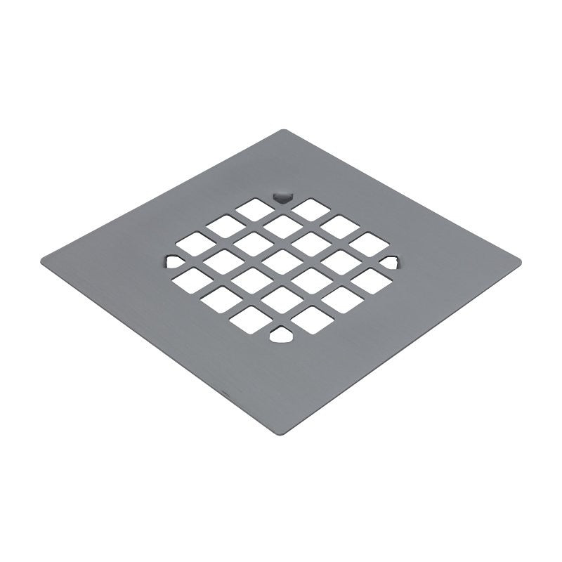 Danco 11045 Shower Drain Cover, Stainless Steel, Brushed Nickel, Specifications: Square Shape, Snap-In Mount