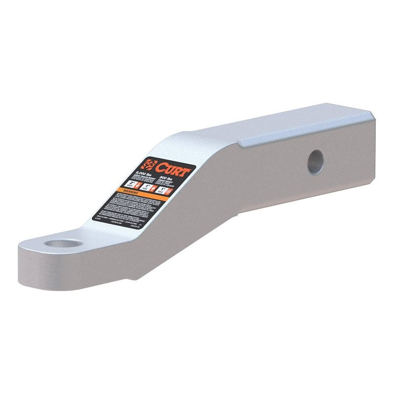 Curt 45360 Ball Mount, 8-1/2 in L, 2 in Drop, 1 in Rise, Class 3 Hitch, 1 in Dia Hitch Ball, Aluminum