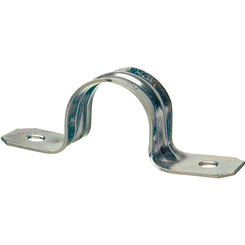 Halex 61225 Conduit Strap, 2-1/2 in, 1 in L, Steel, Galvanized, 1/PK