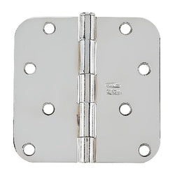 Door Hinge 4 Inch 5/8 Radius Polished Chrome
