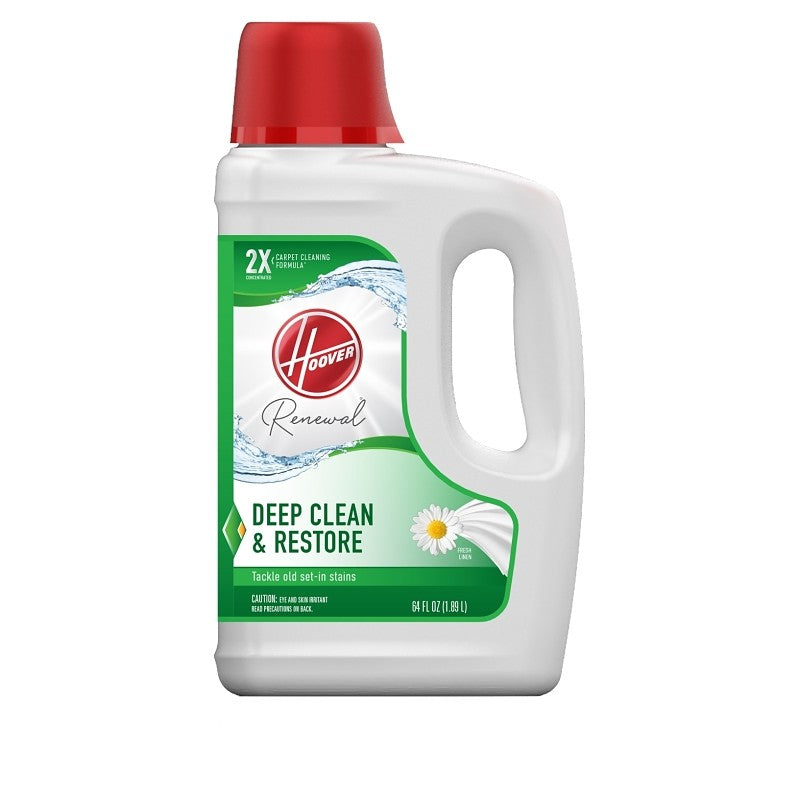 Hoover Renewal AH30924 Carpet Cleaning Formula, 64 oz, Liquid, Fresh Linen, Straw