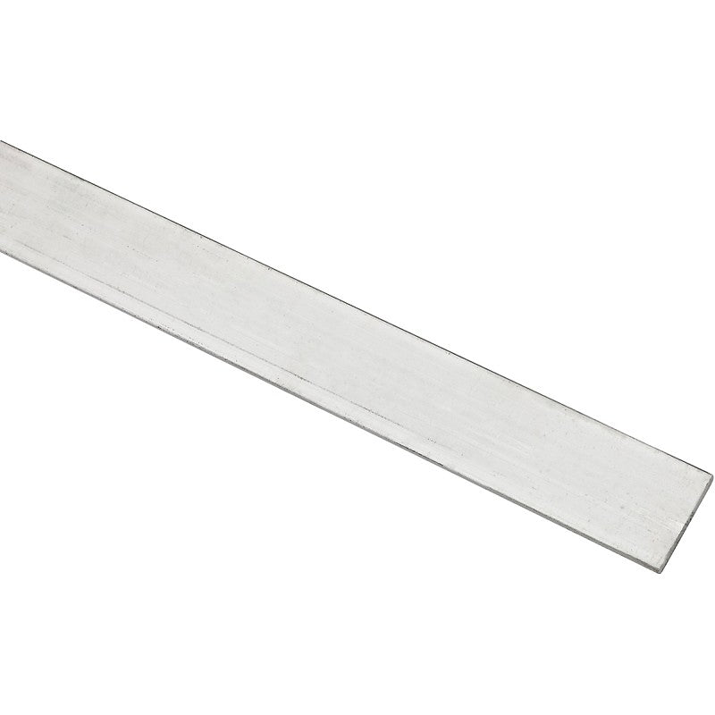 National Hardware 4200BC Series N247-064 Flat Bar, 1 in W, 48 in L, 1/8 in Thick, Aluminum, Mill