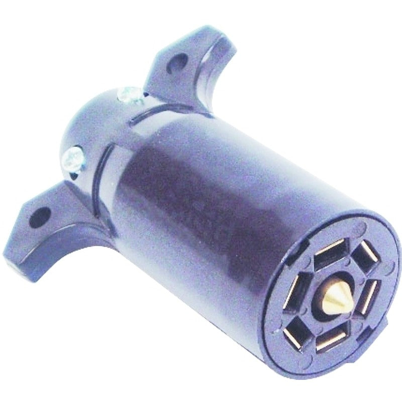 US Hardware RV-488C Trailer Connector with Grip, 12 V, 7-Pole, Plastic, Black