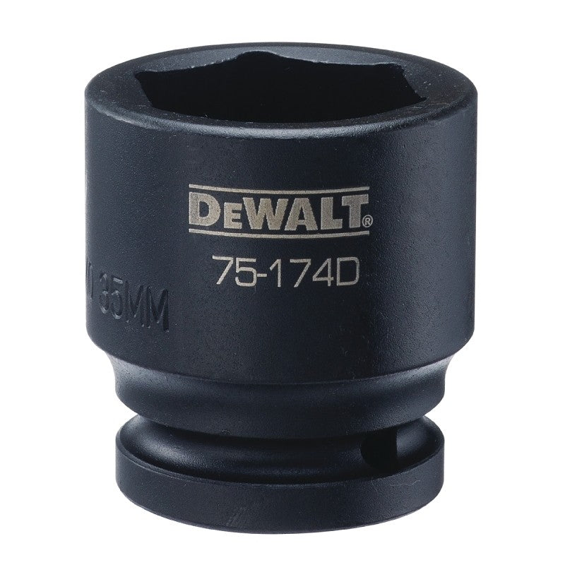 DEWALT DWMT75174OSP Impact Socket, 35 mm Socket, 7/8 in D Socket, 3/4 in Drive, 6-Point, CR-440 Steel, Black Oxide