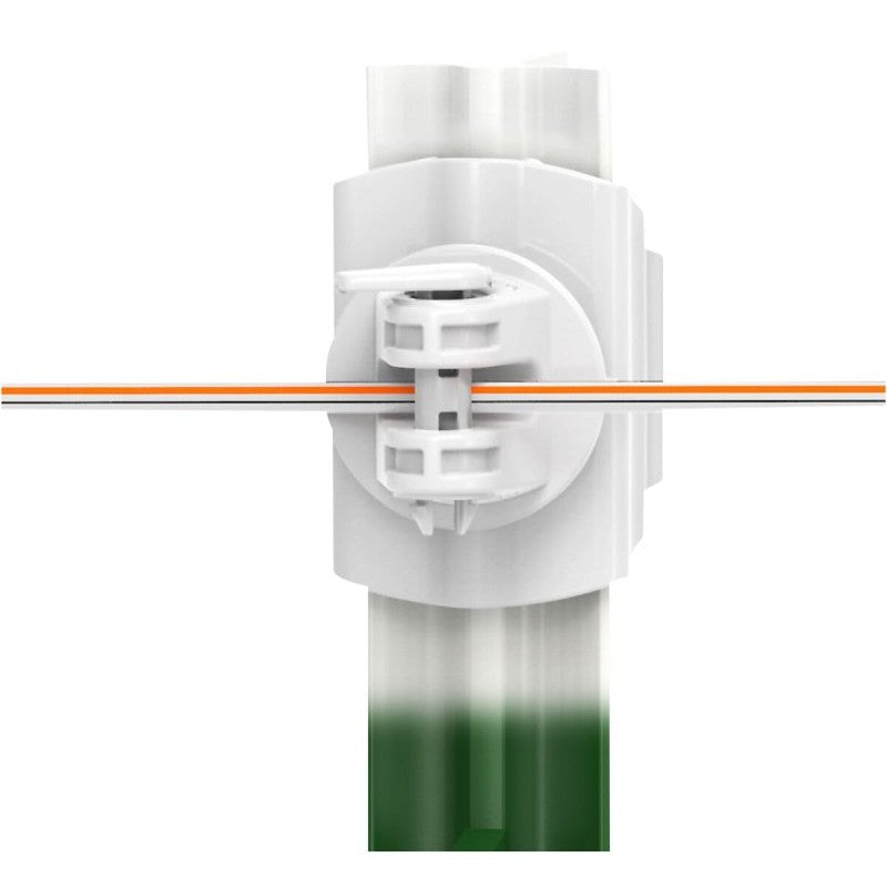 Gallagher G682134 Pin-Lock Insulator, Plastic/Steel, White