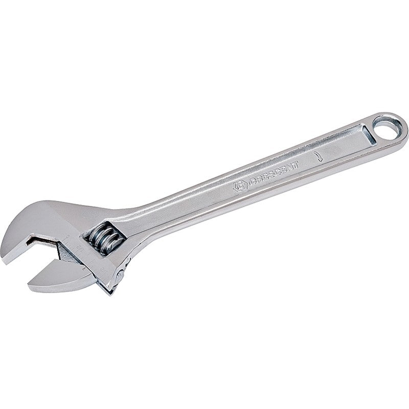 Crescent AC26VS Adjustable Wrench, 6 in OAL, 0.938 in Jaw, Steel, Chrome, Non-Cushion Grip Handle