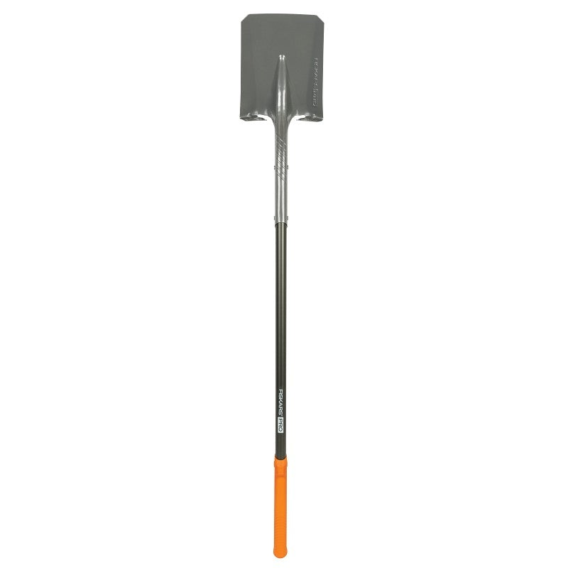 Fiskars 397910-1001 Pro Transfer Shovel, 6.38 in W Blade, Steel Blade, Aluminum Handle, Cushion Grip, Soft Grip Handle