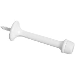 Heavy Duty Cylinder Door Stops 3 Inch White 2 Pack (POS)