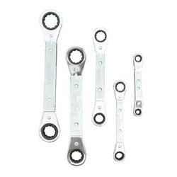5 Piece SAE Ratcheting Box Wrench Set Made In USA