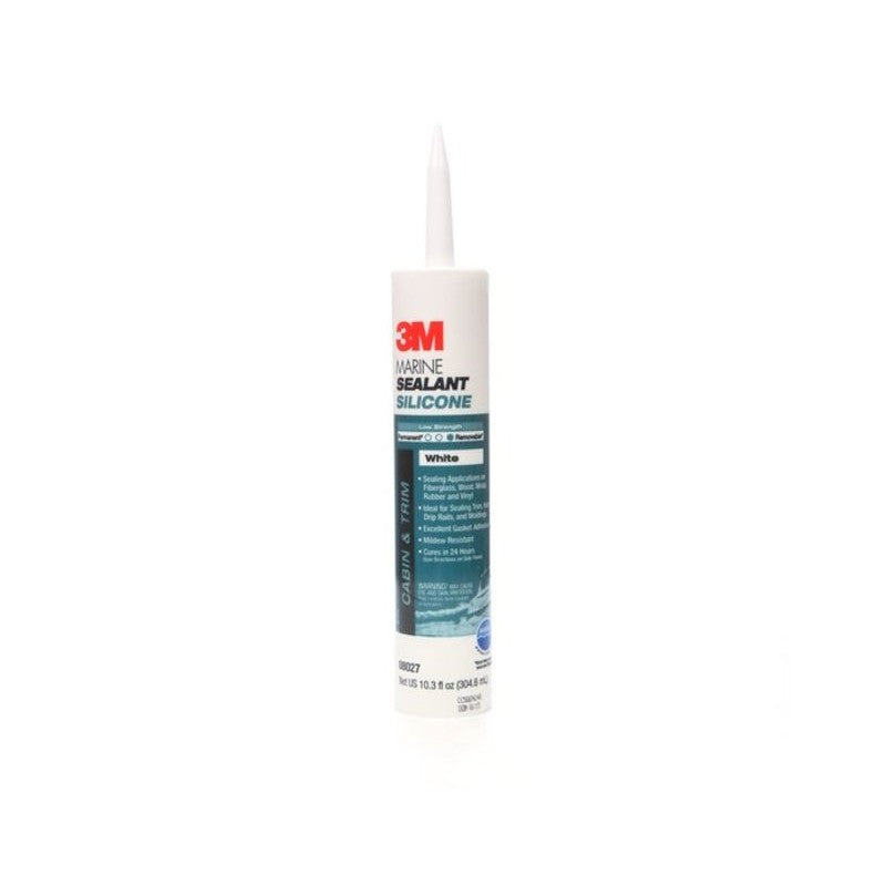 3M 08027 Silicone Sealant, White, 5 to 10 min Curing, 304 mL Cartridge