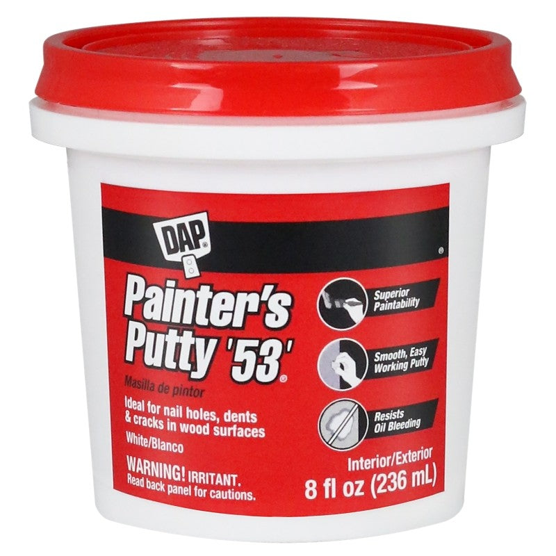 DAP 12240 Painter's Putty, Paste, Musty, White, 0.5 pt Tub