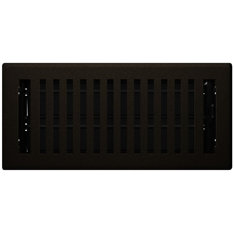 Imperial RG3434 Floor Register, 10 in W Duct Opening, 4 in H Duct Opening, Polystyrene, Bronze Age