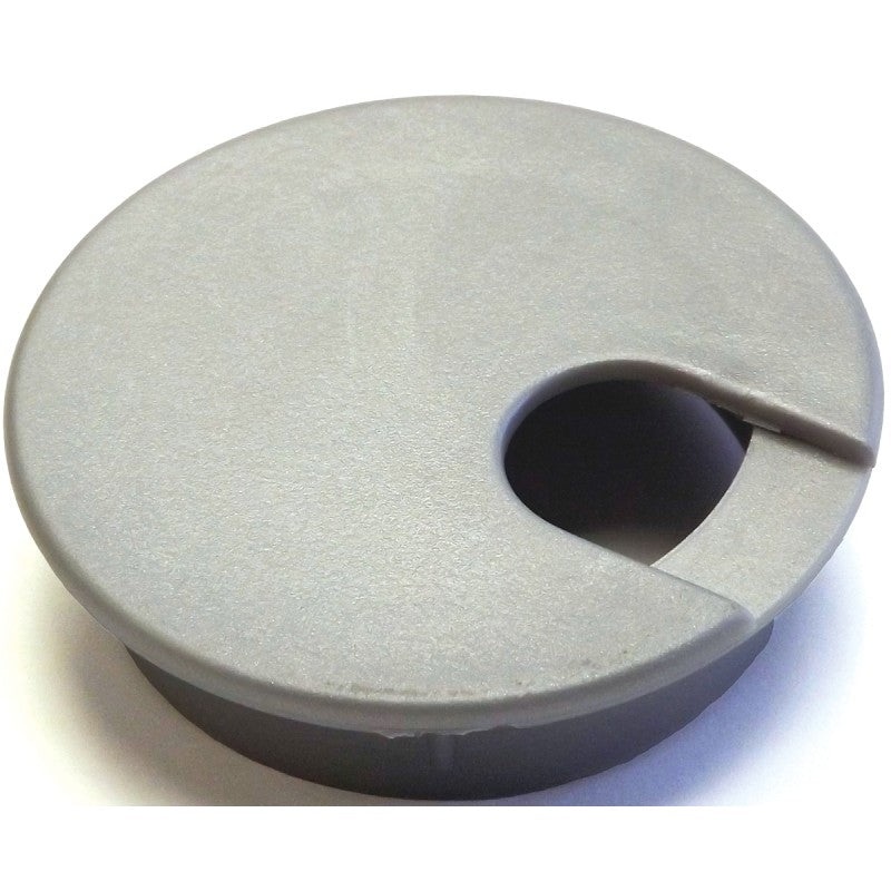 Jandorf 61618 Desk Grommet, 2-1/2 in Dia Cable, Polystyrene, Silver