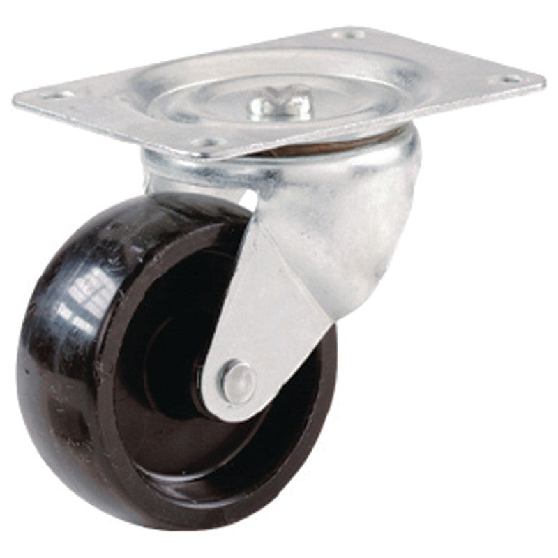 Shepherd Hardware 9393 Swivel Caster, 2-1/2 in Dia Wheel, 1-1/8 in W Wheel, Polypropylene Wheel, 175 lb