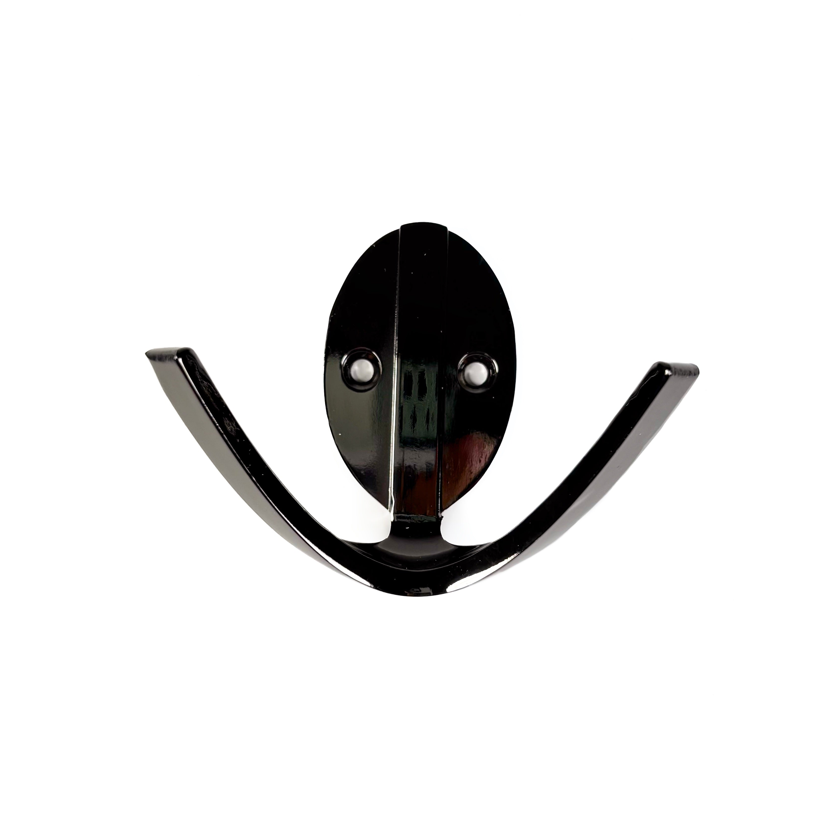 Modern Double Robe Hook 3 Inch Black Chrome (POS)