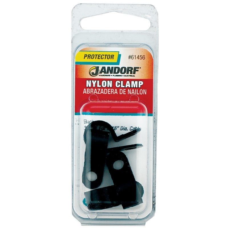 Jandorf 61456 Cable Clamp, 7/16 in Max Bundle Dia, 3/8 in W, Nylon, Black