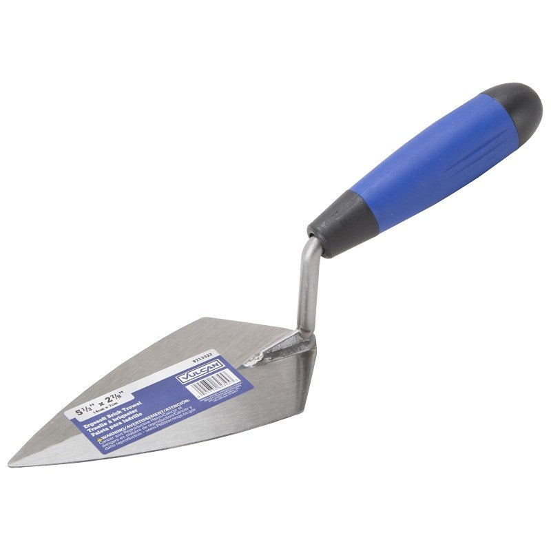 Vulcan 36605-3L Brick Trowel, 5.5 in L Blade, 2.875 in W Blade, HCS Blade