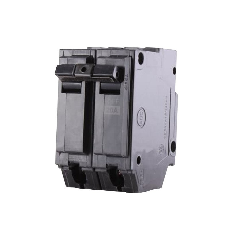 GE THQL2120 Feeder Circuit Breaker, Type THQL, 20 A, 2-Pole, 120/240 V, Non-Interchangeable Trip, Plug