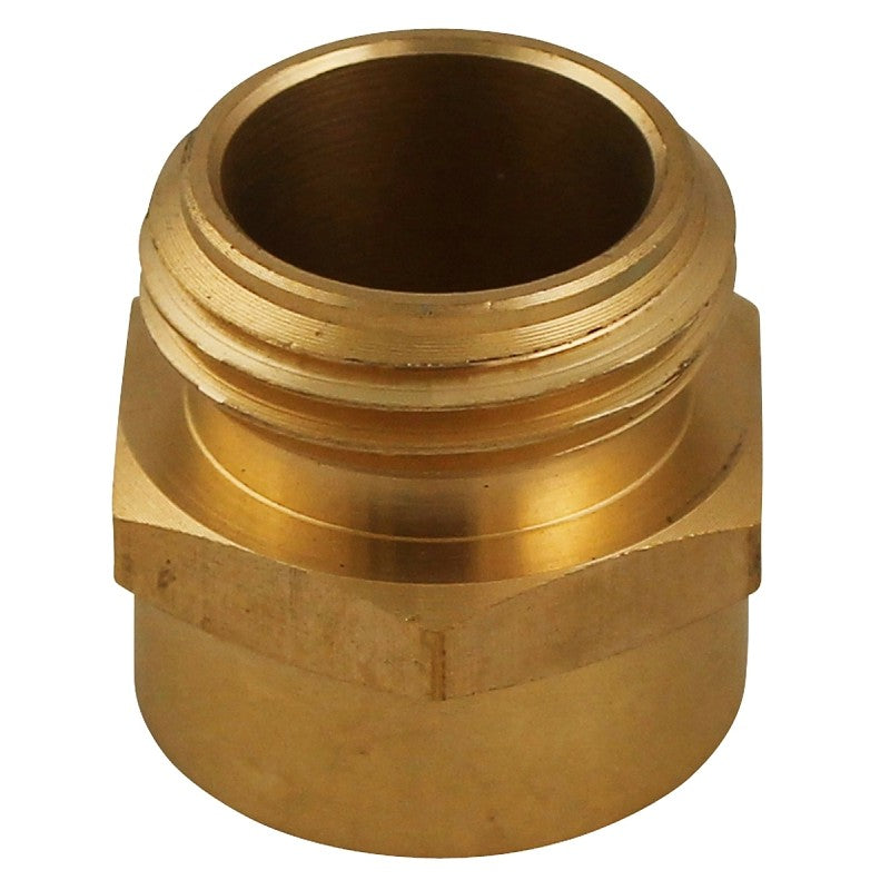 Plumb Pak PP850-52 Hose Adapter, 3/4 x 3/4 in, MHT x FIP, Brass, For: Garden Hose