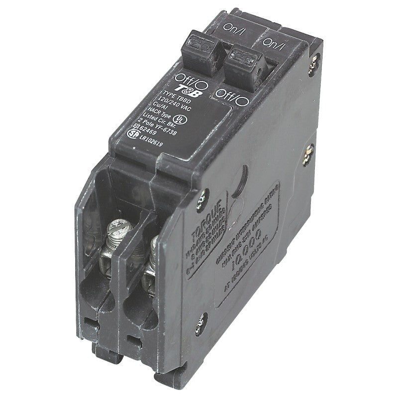 Siemens Q2020 Circuit Breaker, Duplex, Mini, 20 A, 1-Pole, 120/240 V, Fixed Trip, Plug