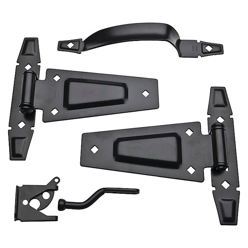 National Hardware DPV881 Series N214-092 Rustic Gate Kit, Steel, Black, 1-Piece