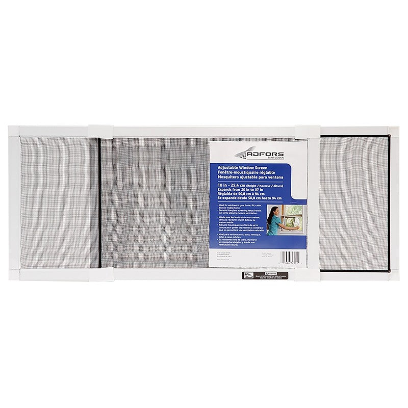 Adfors FSP8555-U Window Screen, 10 in L, 20 to 37 in W, Aluminum/Fiberglass, Charcoal