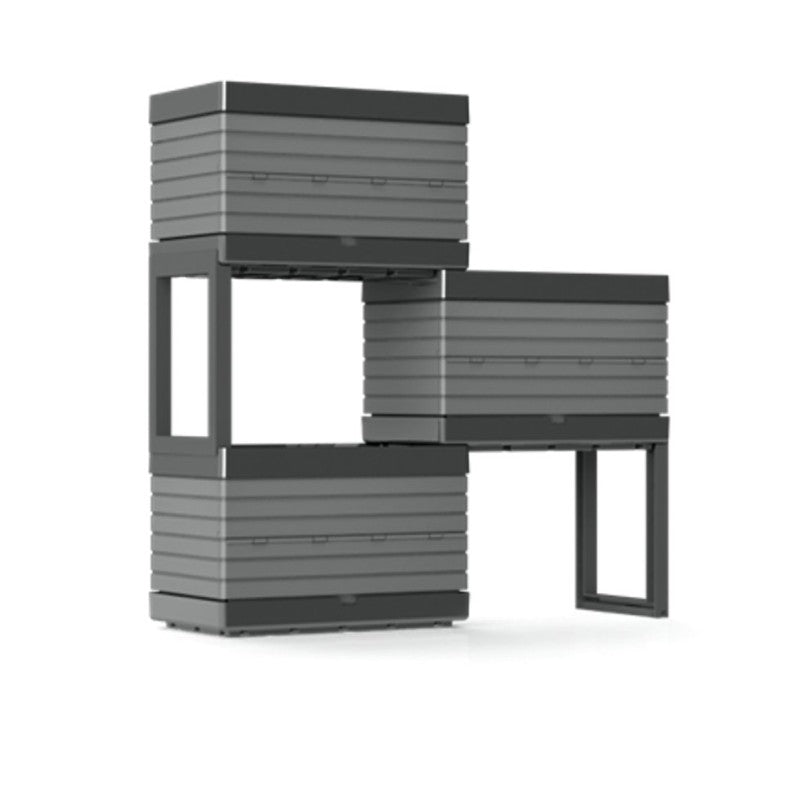 Southern Patio HDR-076650 Planter Box, 15.1 in H, 11 in W, 22 in D, Rectangular, Polypropylene, Gray