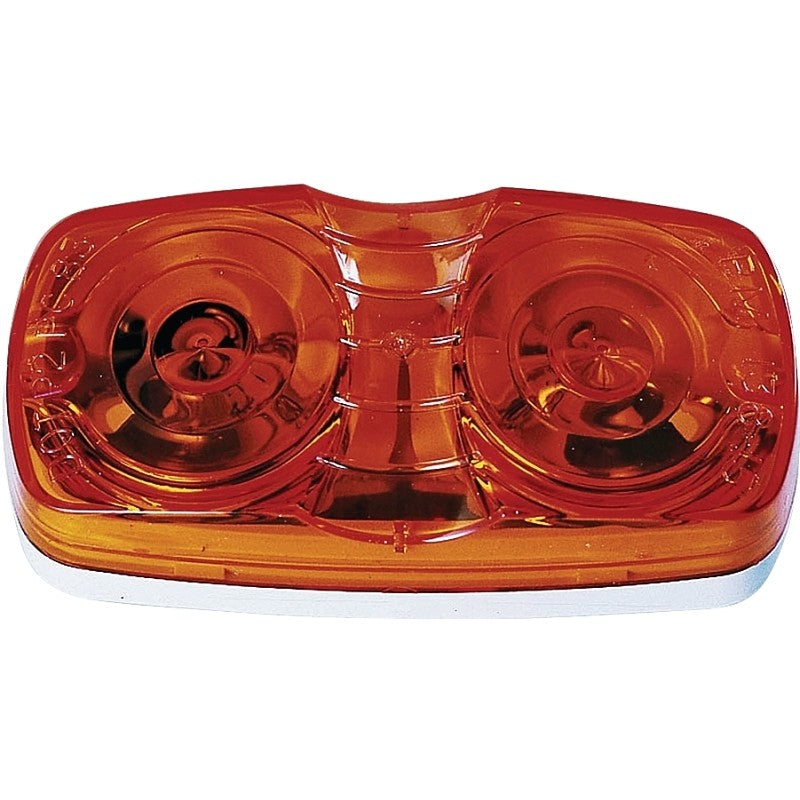 PM V138A Marker Light, Rectangular, 4 in W, 2 in H, 12 V, Incandescent Lamp, Amber Lens, Surface