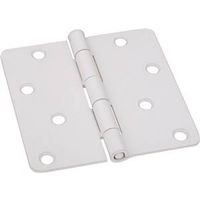 Door Hinge 4 Inch 1/4 Radius Prime Coat White