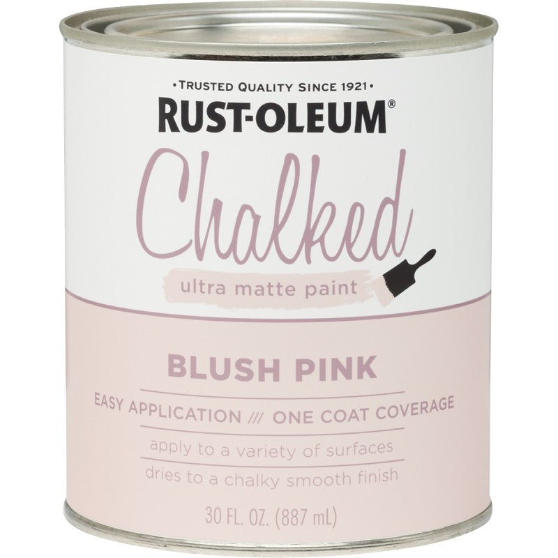 Rust-Oleum 285142 Chalk Paint, Ultra Matte, 30 oz, Blush Pink (Pack of 2)