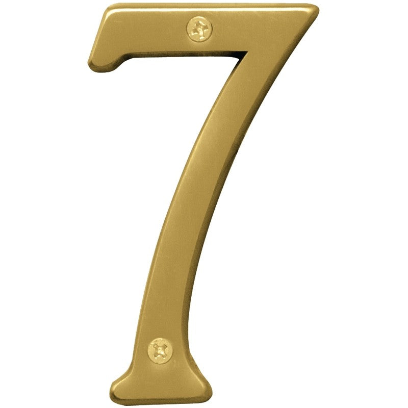 Hy-Ko Prestige Series BR-43BB/7 House Number, 2.938 in W x 6.875 in H Dimensions, Character: 7, 4 in H Character (Pack of 3)
