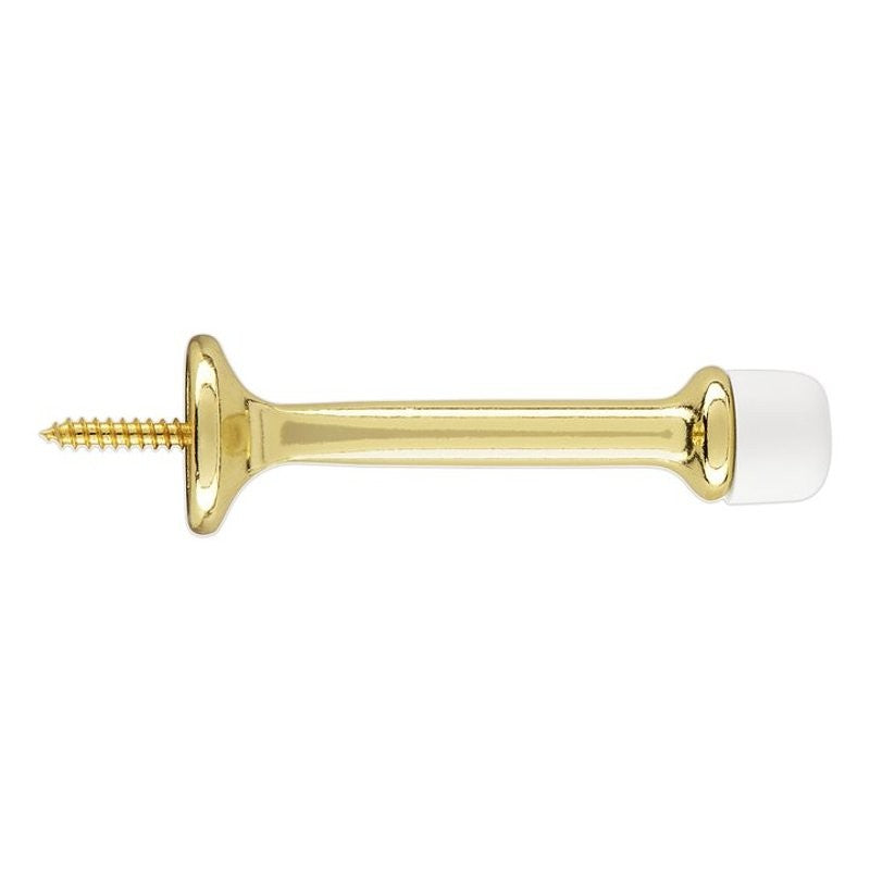National Hardware 236 Series N830-545 Rigid Door Stop, 3-1/16 in Projection, Zinc, Brass