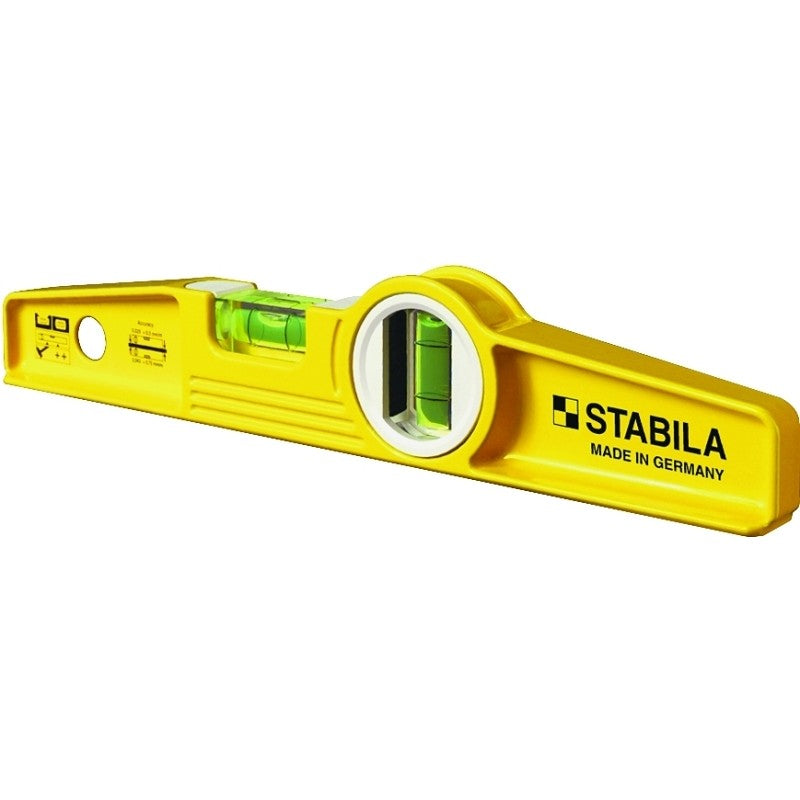 Stabila 25100 Torpedo Level, 10 in L, 2-Vial, Magnetic, Aluminum