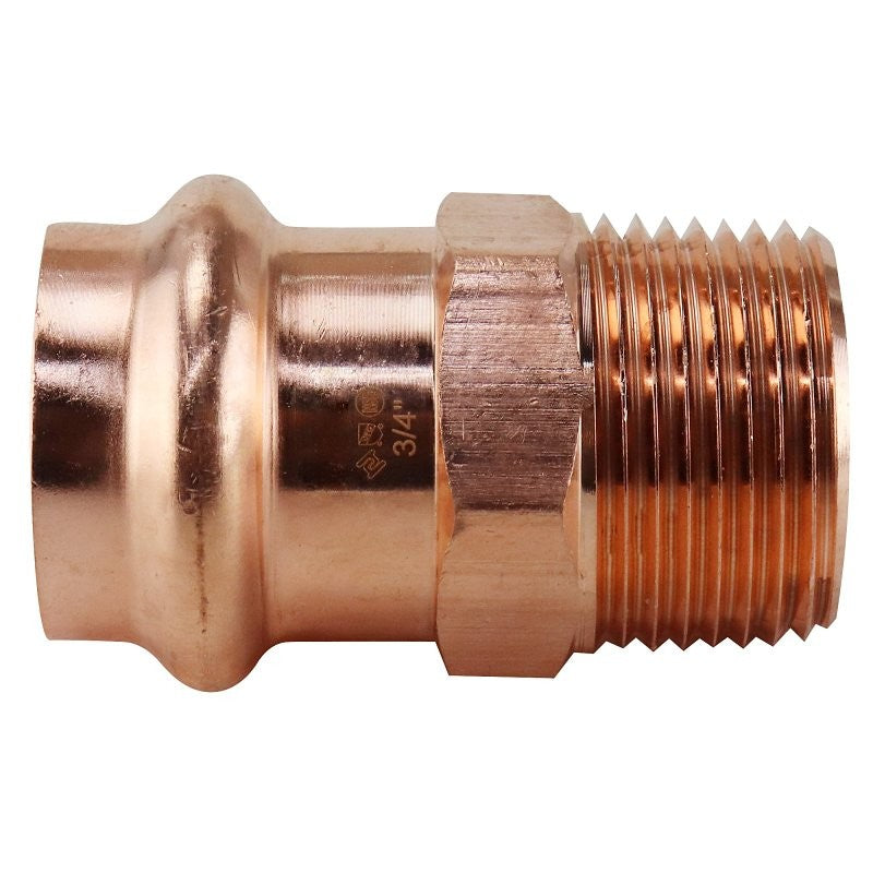 Apollo XPRMA34 Adapter, 3/4 in, MPT x Press Fit, Copper, 300 psi Pressure
