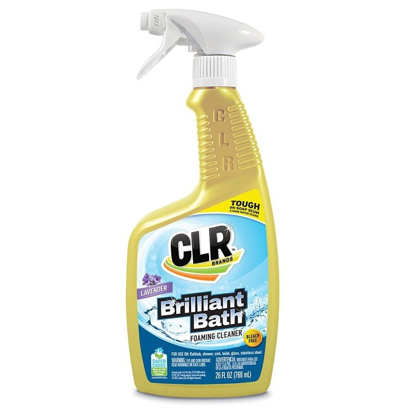 CLR BB26-6-LV Brilliant Bath Cleaner, 26 oz Bottle, Liquid, Lavender, Clear/White