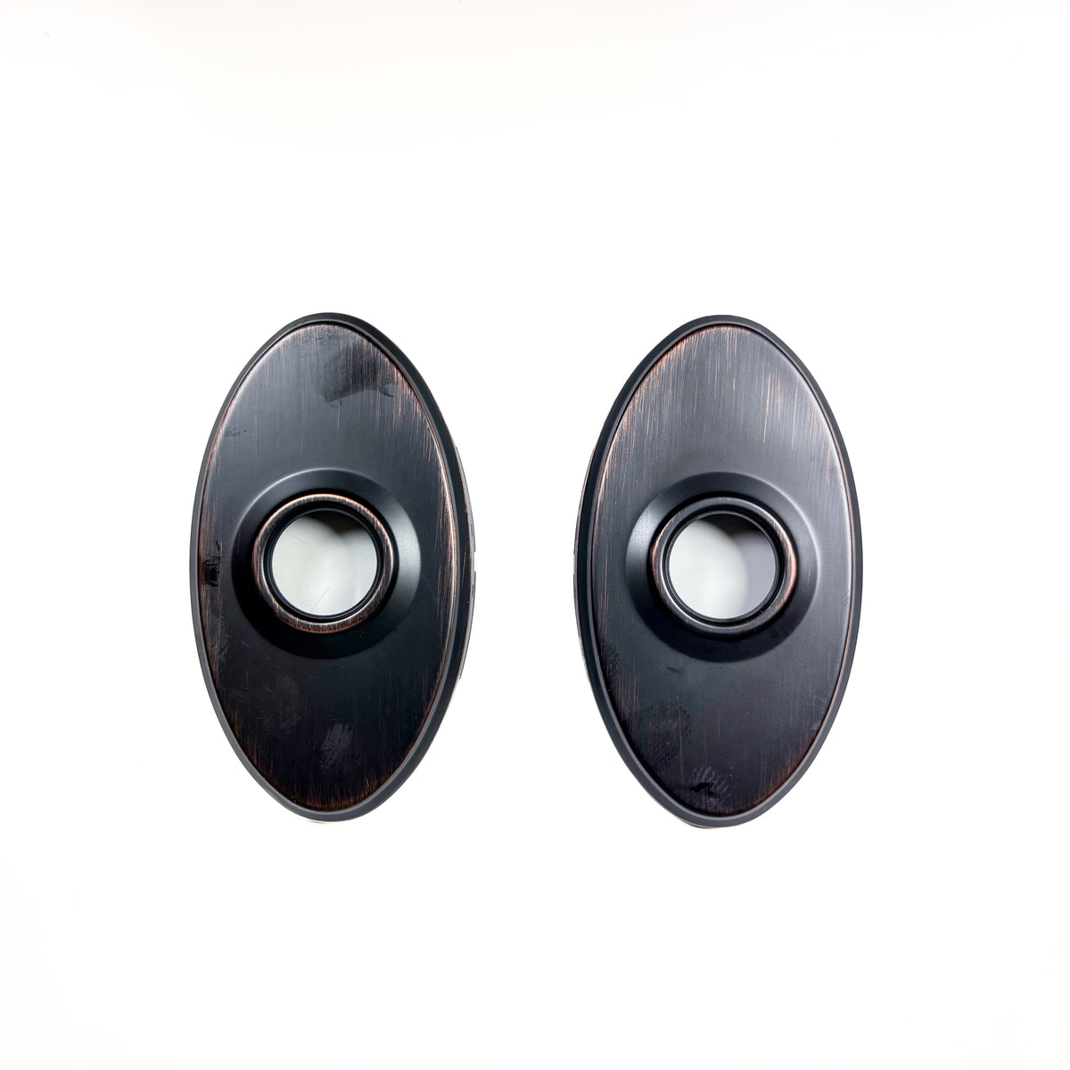 Oval Backplate Set For Reversible Levers Venetian Bronze
